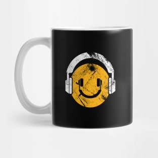 Happy Face Headphones Mug